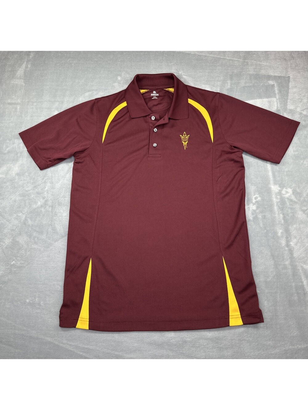 Arizona State Sun Devils Knights Apparel Maroon Performance Polo Men's LARGE